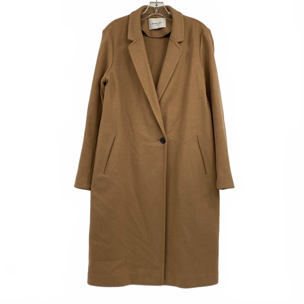 Babaton Atelier Tan Wool Blend Trench Coat | Women’s M Wool-Blend